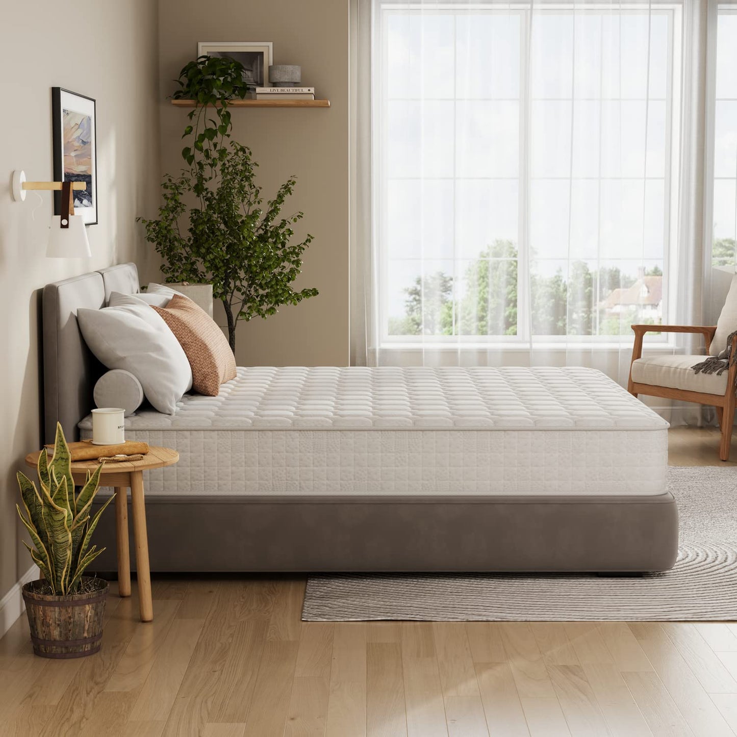 Vesgantti Small Double Mattress Hybrid Mattress 120x190x25cm, White