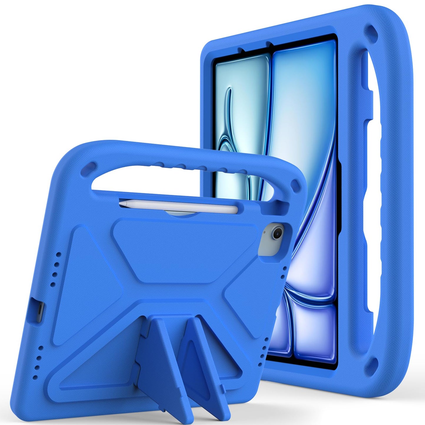 Unichthy Kids Case for iPad Air 13 inch (M3 2025 /M2 2024) Full Body Protective Cover with Handle Stand Lightweight Shockproof Case for 2024/2025