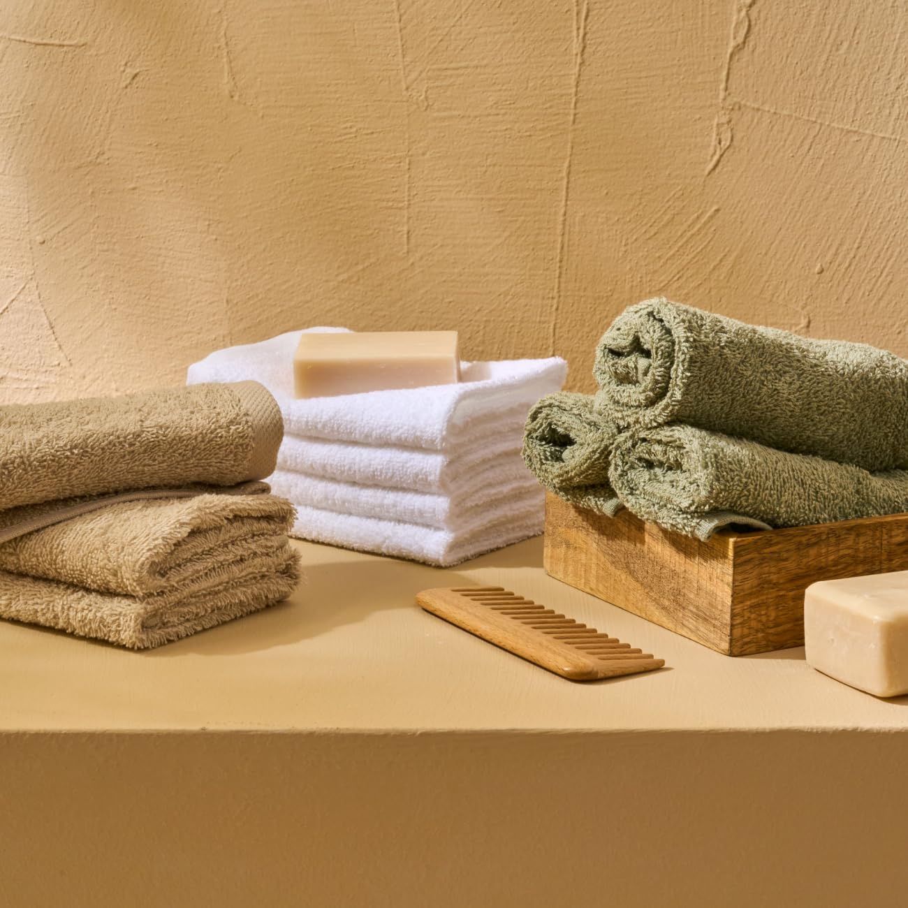 NELLA BIAGINI Minerva Bathroom Washcloths 30 x 30 cm, Set of 8, 100% Pure Terry Towel, Cotton, 420 g/m², Made in Italy, Soft, Absorbent, Practical