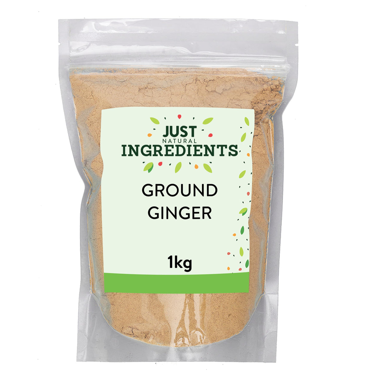 JustIngredients Premier Ginger Ground 1kg, Ginger Powder, Ground Spice for Cooking, Curry, Sauces, Seasoning, Herbal Supplement, Indian Spice