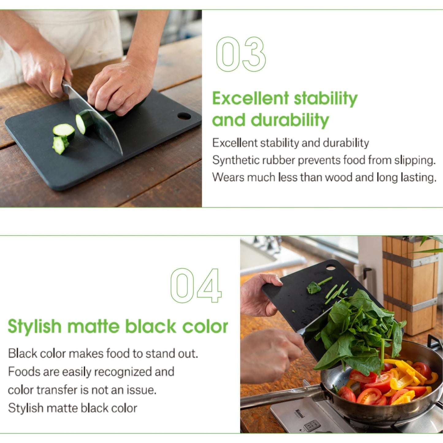 Rubber Rubber NBD002 Cutting Board, Synthetic Rubber, Black, S, Made in Japan 10 x 6.8 x 0.3 inches (255 x 175 x 8 mm) (S)