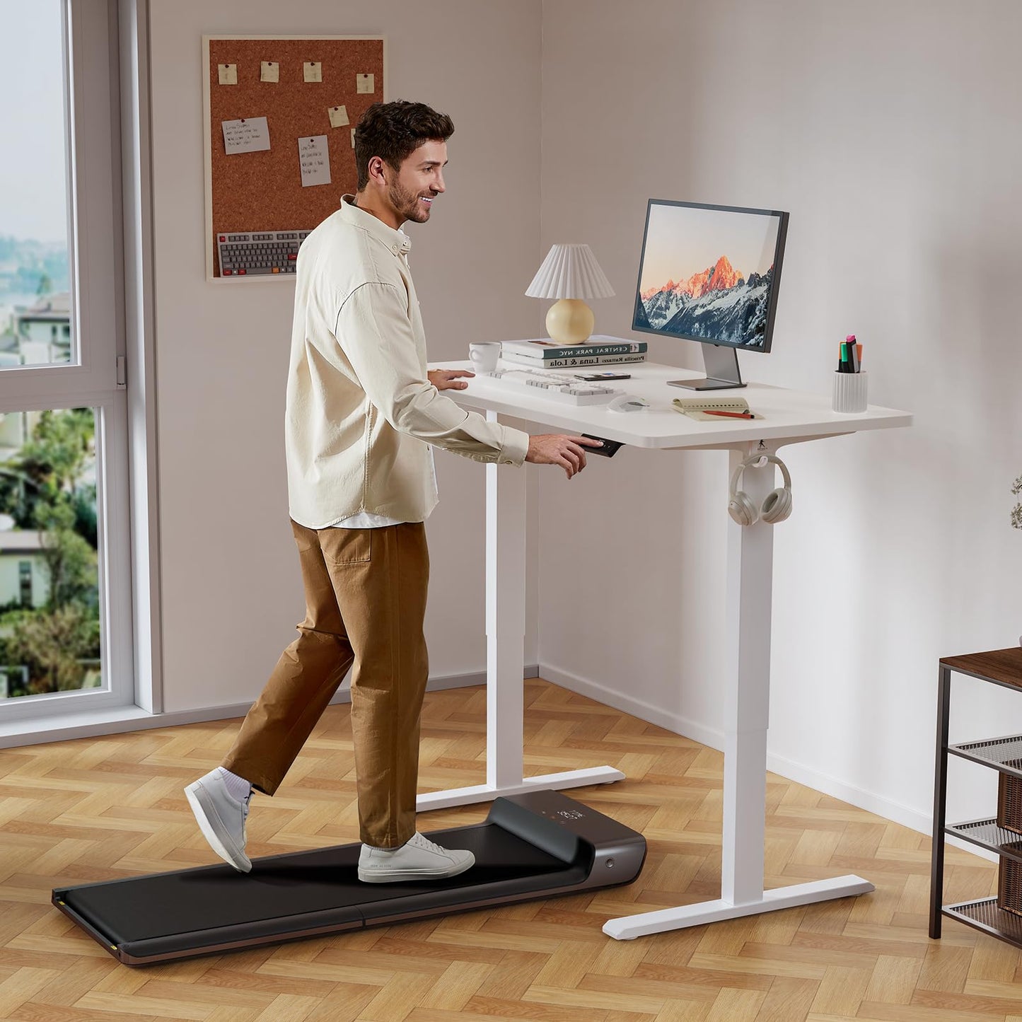 WALKINGDESK Electric Standing Desk, 80 x 60 cm, White