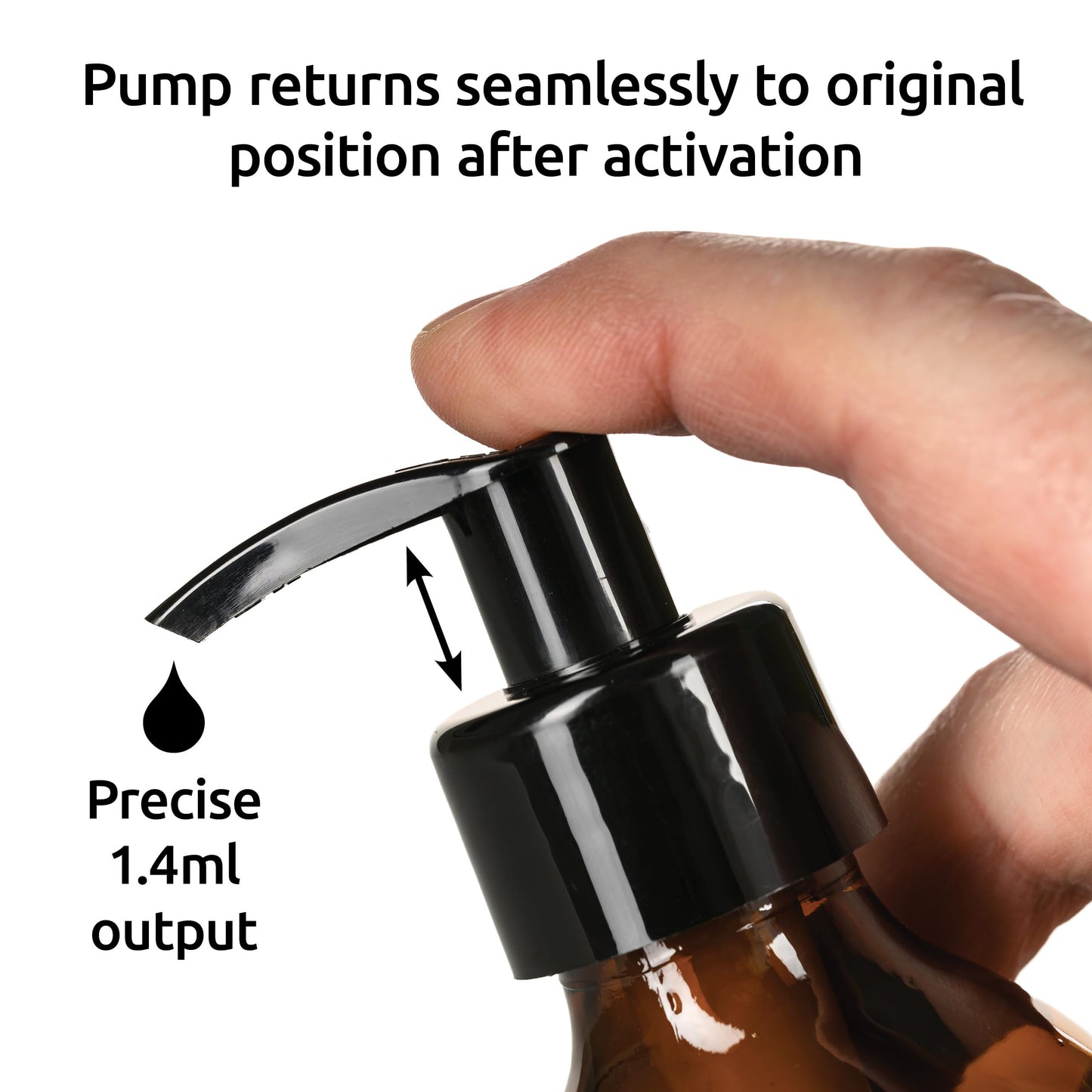 TEC 1 Litre Bottles Amber Glass 65% Recycled with Pumps (3)