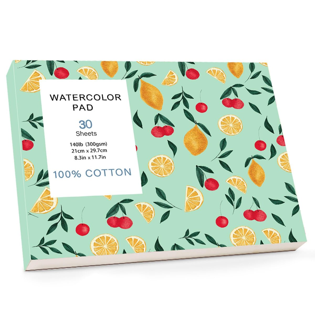 Watercolour Paper Pad A4, 300 GSM Watercolour Sketchbook 30 Sheets Cold Press Water Colour Paper for Artist Student, Art Painting, Drawing, Mixed