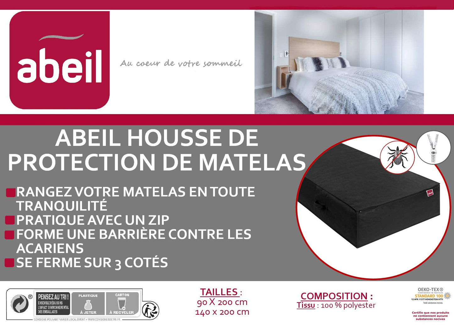 Abeil Complete Mattress Protector 140 x 200 cm