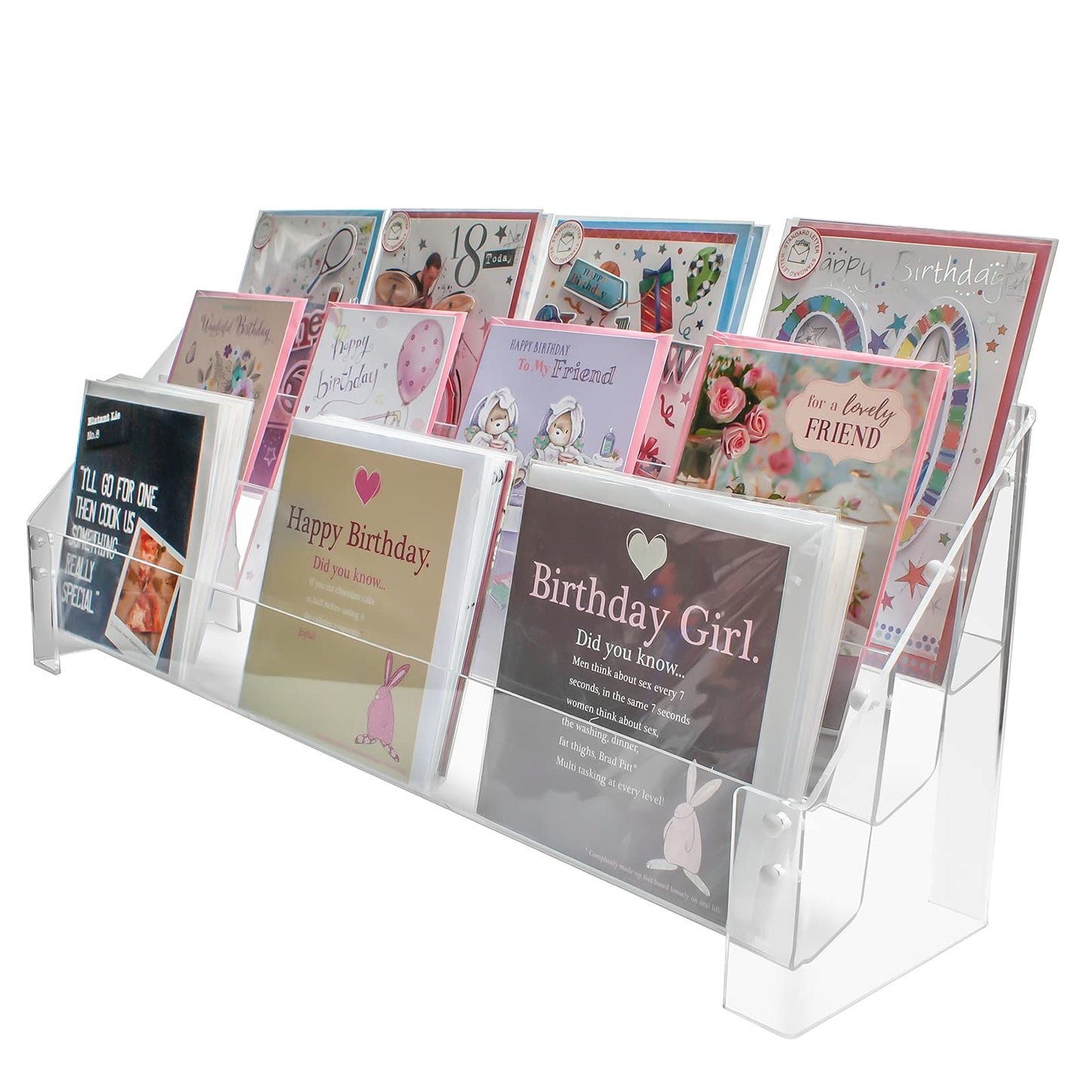 Greeting Card Rack - Universal Fit - 3 Tiers 600mm Wide (DSL3+) (600mm)