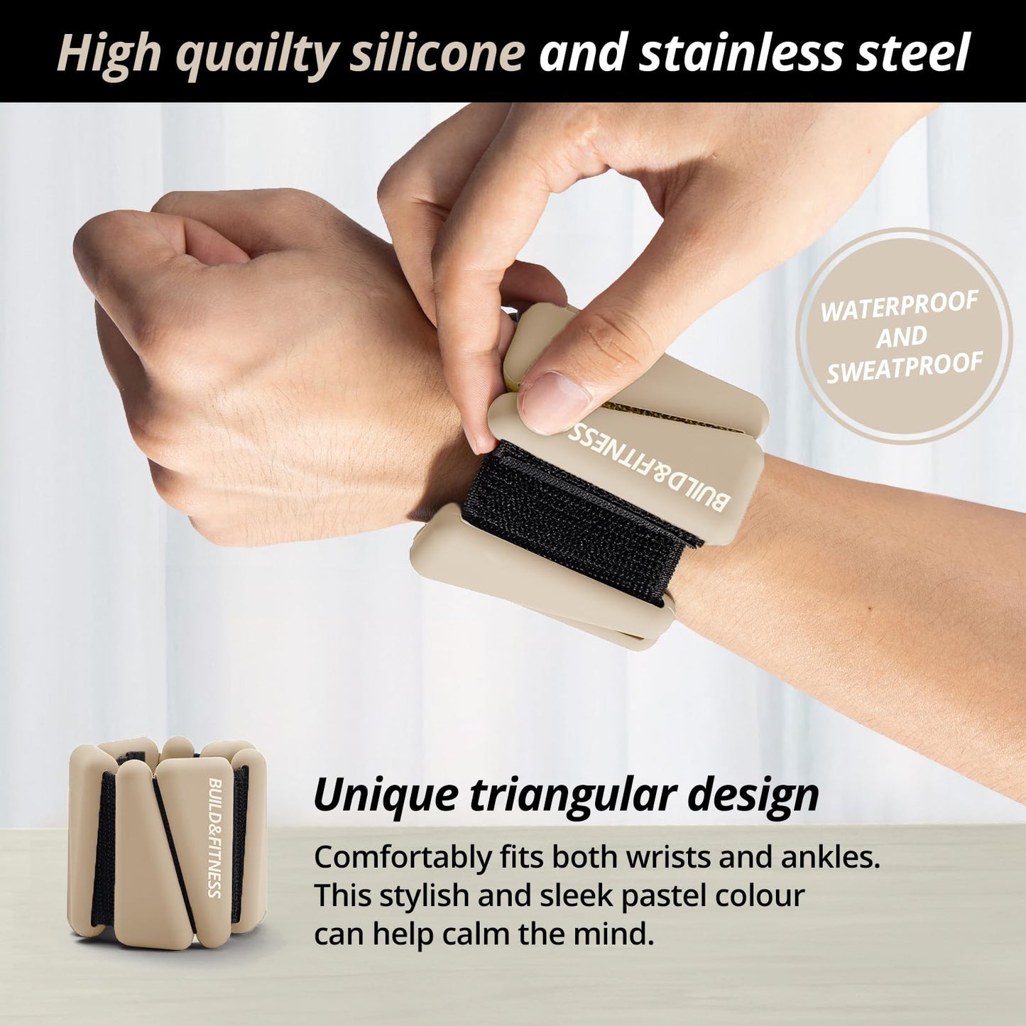 Wrist & Ankle Weights, Adjustable Bands for Women & Men Workouts, Set of 2 (1lb & 2lb each/1kg & 2kg total) Running, Jogging, Yoga, Pilates, Aerobics,