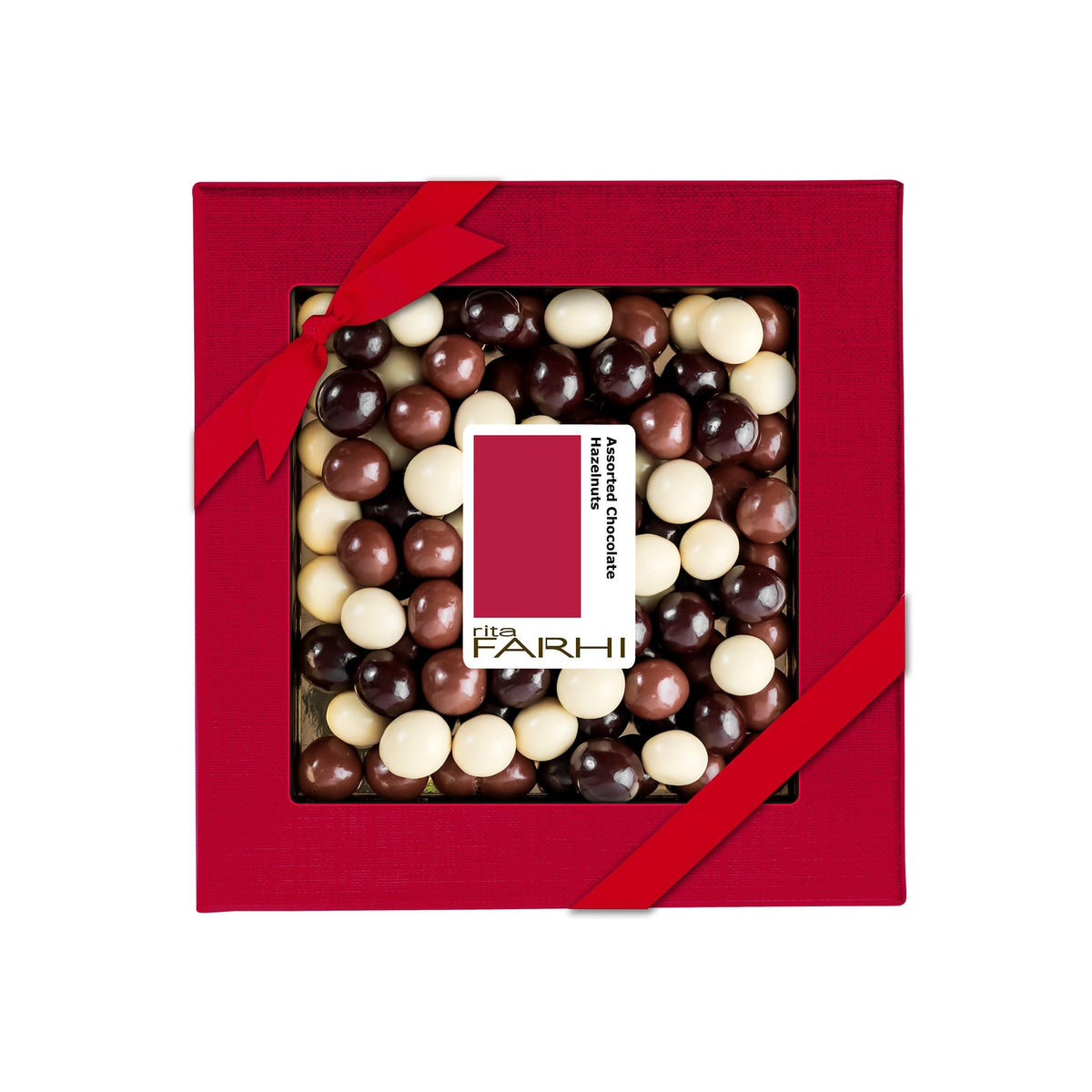 Rita Farhi Milk Dark and White Chocolate Coated Hazelnuts in a Luxury Gift Box 200 g - New Palm Oil Free Recipe