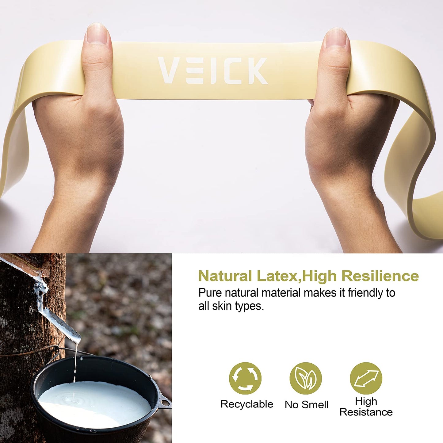 VEICK Resistance Bands for Working Out, Exercise Bands, Workout Bands, Pull Up Assistance Bands, Long Heavy Stretch Bands Set for Men and Women, Power