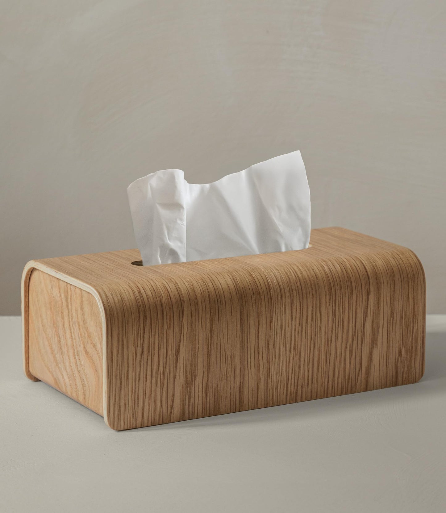 Kazai.? Tissue Box Holder 'Toke' | FSC? Certified Real Wood Veneer | Scandinavian Design Tissue Box Cover & Dispenser | Oak
