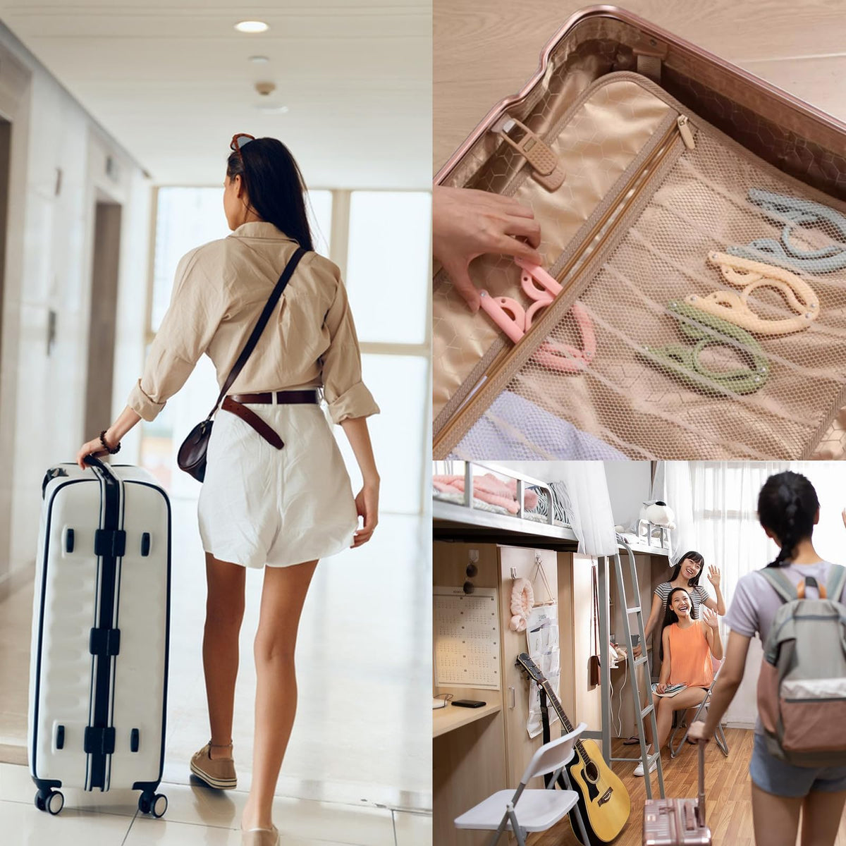 25 Pcs Travel Coat Hangers Adults, Portable Travel HangersPlastic Folding Coat Hangers for Travelling Home Camping Hotel Cruise Holiday Essentials