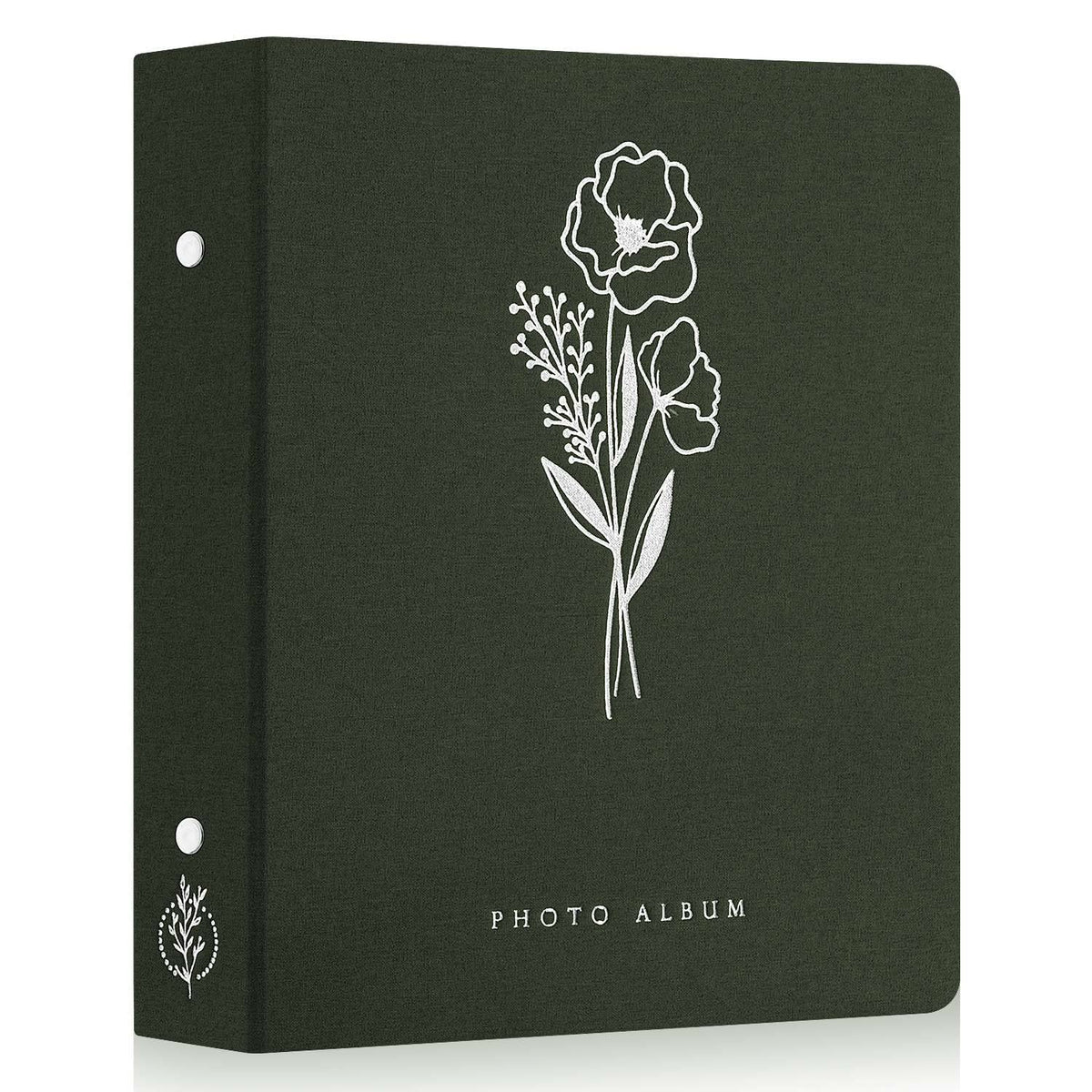 Lanpn Photo Album 6x4 Slip in, Linen 400 Pockets Photo Albums Holds Portrait Only 10x15cm Picture Green