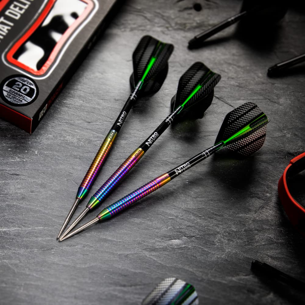 RED DRAGON Razor Edge Spectron 22g - Tungsten professional steel darts set with flights and shafts