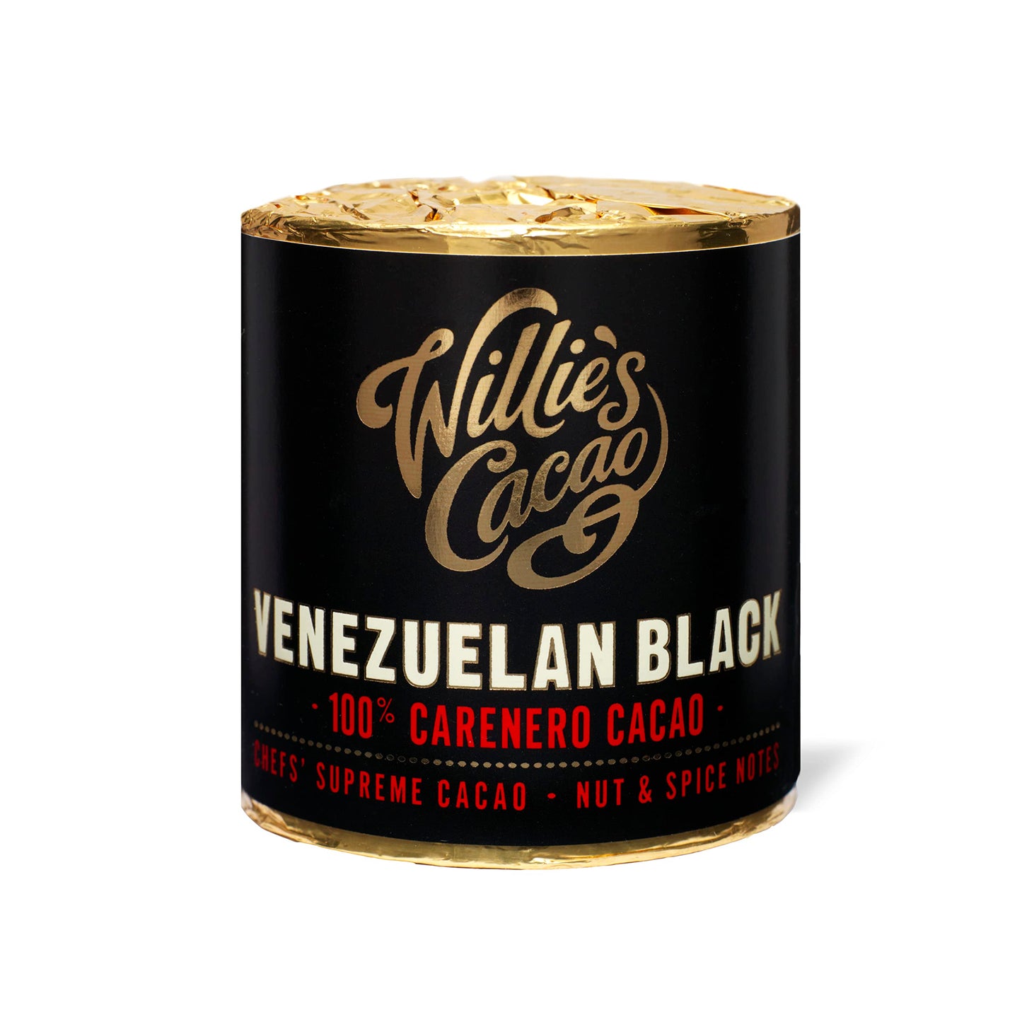 Willie's Cacao - 100% Cacao - Venezuelan Black 100% Carenero Cacao - 180g x 6 - Nutty spicy notes - For cooking, baking, drinks - Vegan & No Added