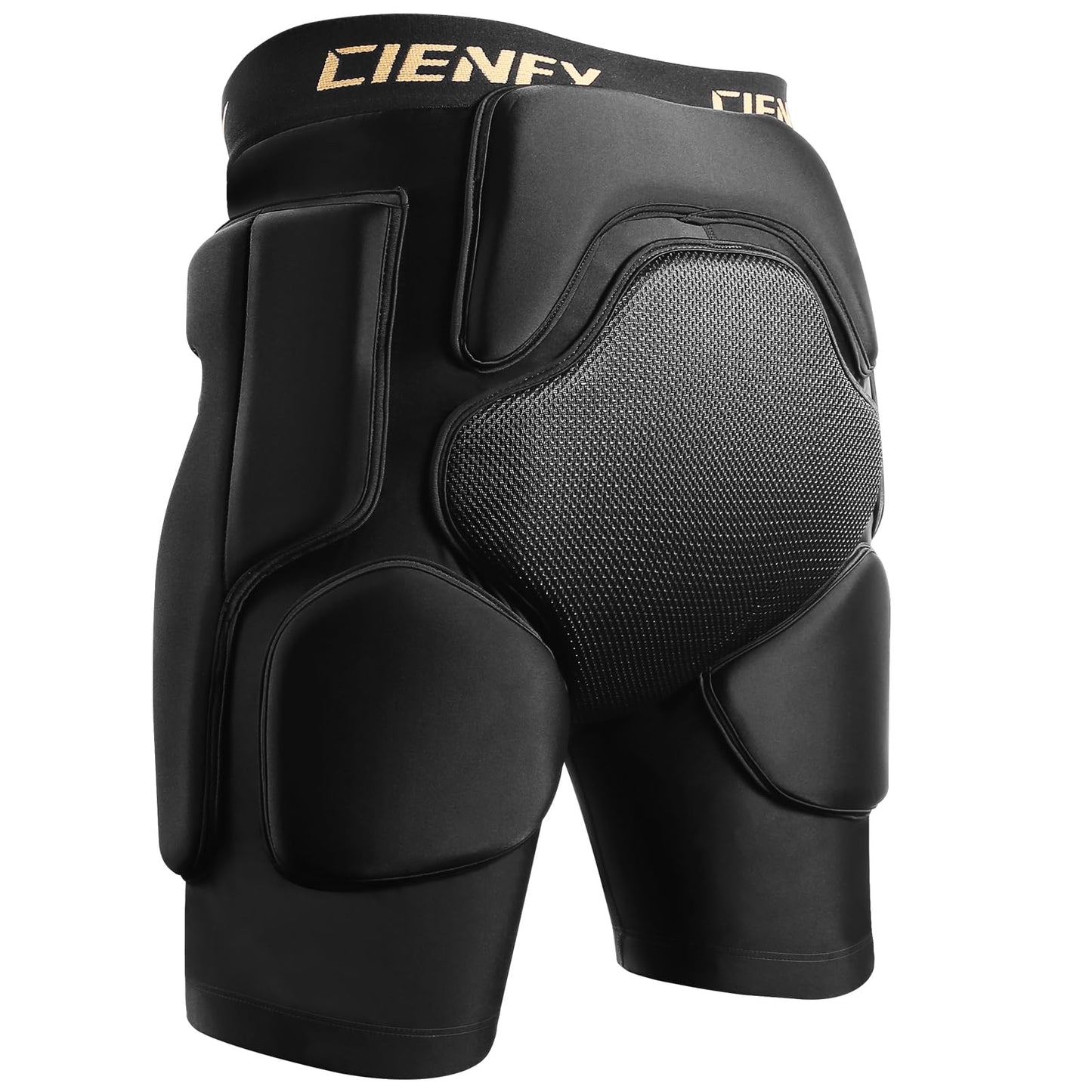 Cienfy 3D Hip Protective Padded Shorts EVA Tailbone Pad Impact Gear for Skiing Skating Snowboarding Skateboarding (Medium)