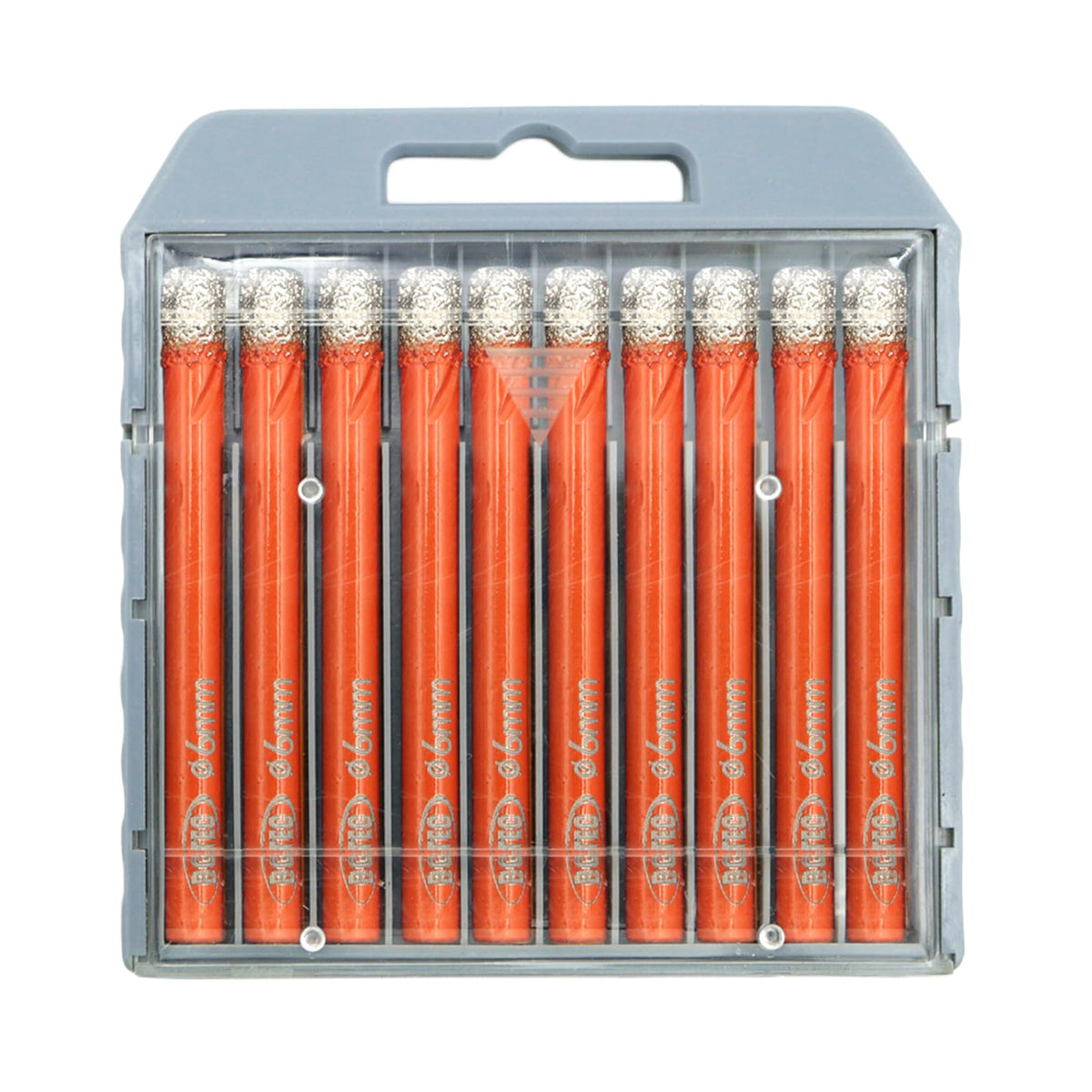 Dry Diamond Drill Bit Set,BGTEC 10pcs 6mm Hole Saw for Granite,Marble,Masonry, Concrete, Tile/Ceramic, Glass, Hard Plastic,Vacuum Brazed Diamond Core