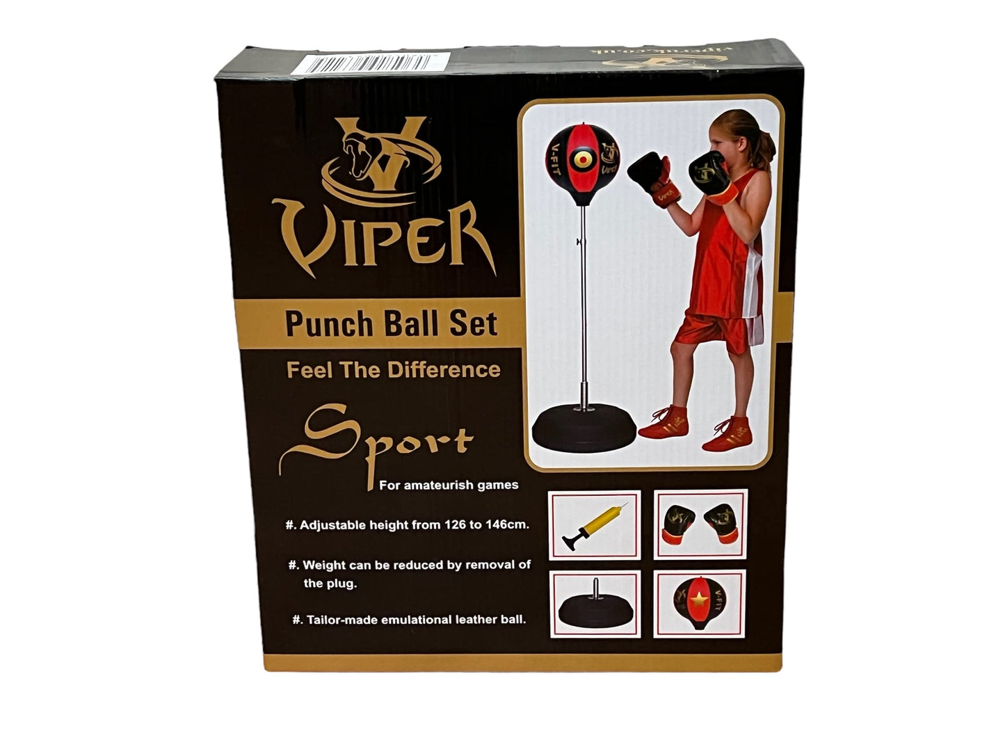 Viper Kids/Junior/Children Free Standing Punch Boxing Bag Set Toy 4FT with Free Gloves Adjustable Height