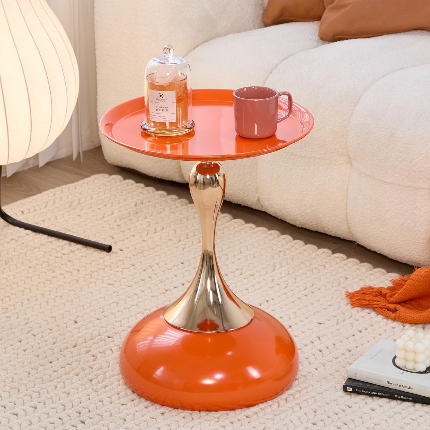 Sleek Hourglass Side Table - Stylish Modern Design Perfect for Living Rooms, Cafes, Dining Areas, Bedrooms, and Outdoors - Chic Decorative Accent