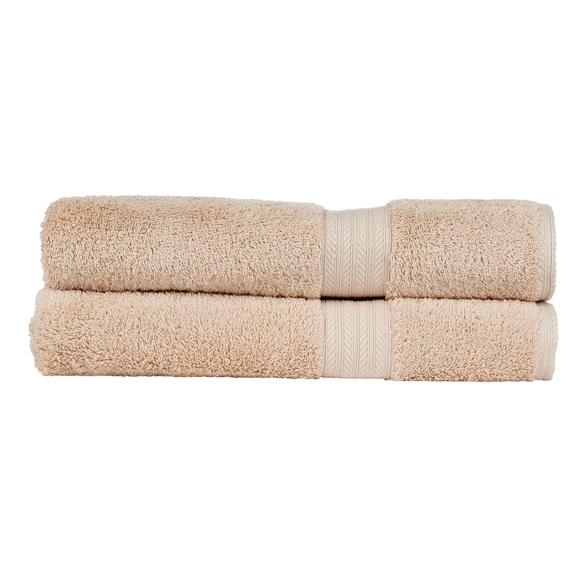 Christy Renaissance 2 Bath Sheets Set | Driftwood Beige | 100% Egyptian Cotton Pile | Luxuriously Soft and Super Absorbent | 675 GSM