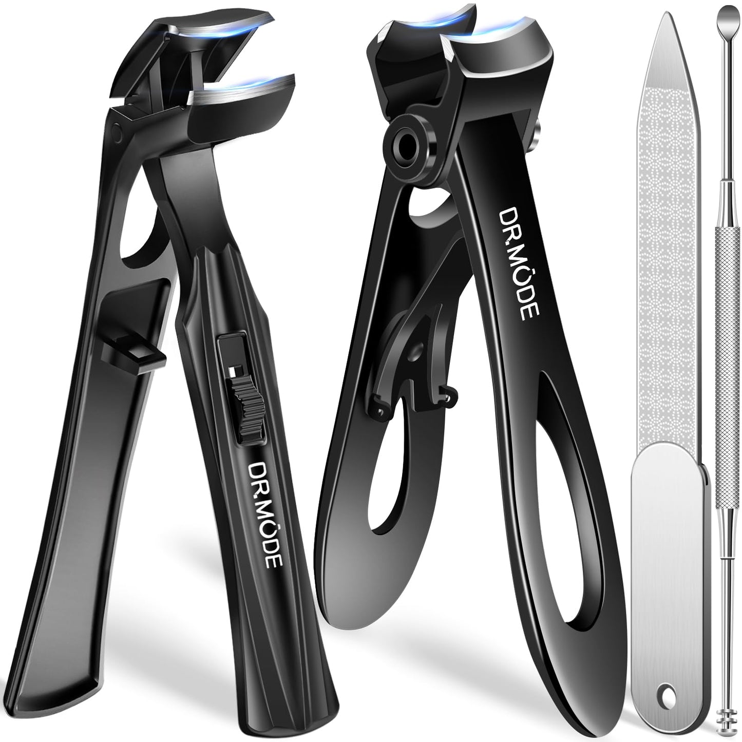 Toenail Clippers for Thick Toenails for Seniors, Angled Head Long Handled Toe Nail Clippers for Men with Wide Jaw Opening, Heavy Duty Large Finger
