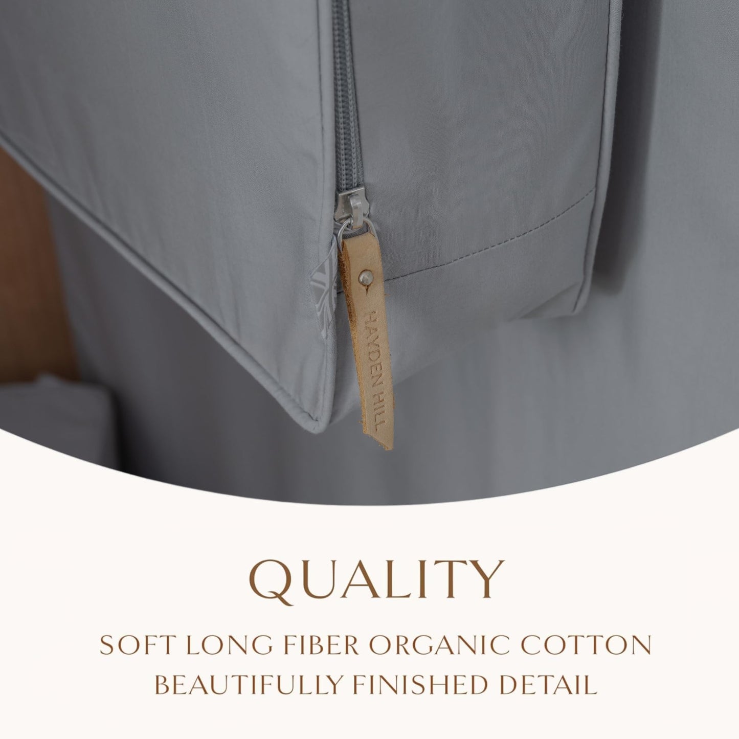 Hayden Hill Luxury Organic Cotton Garment Bag for Hanging Clothes Short 40"