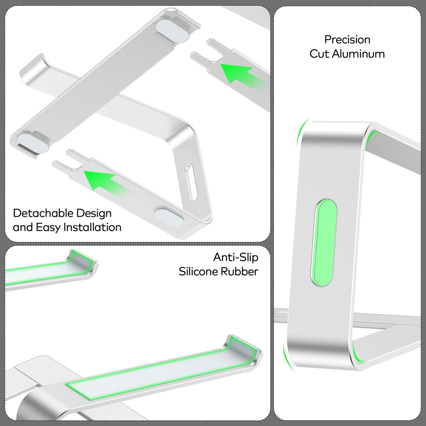Auvo Laptop Stand, ALS01 Aluminum Laptop Holder Stand for Desk, Compatible with MacBook Air/Pro, Dell, HP, Lenovo and more 10-15.6 inch Laptops