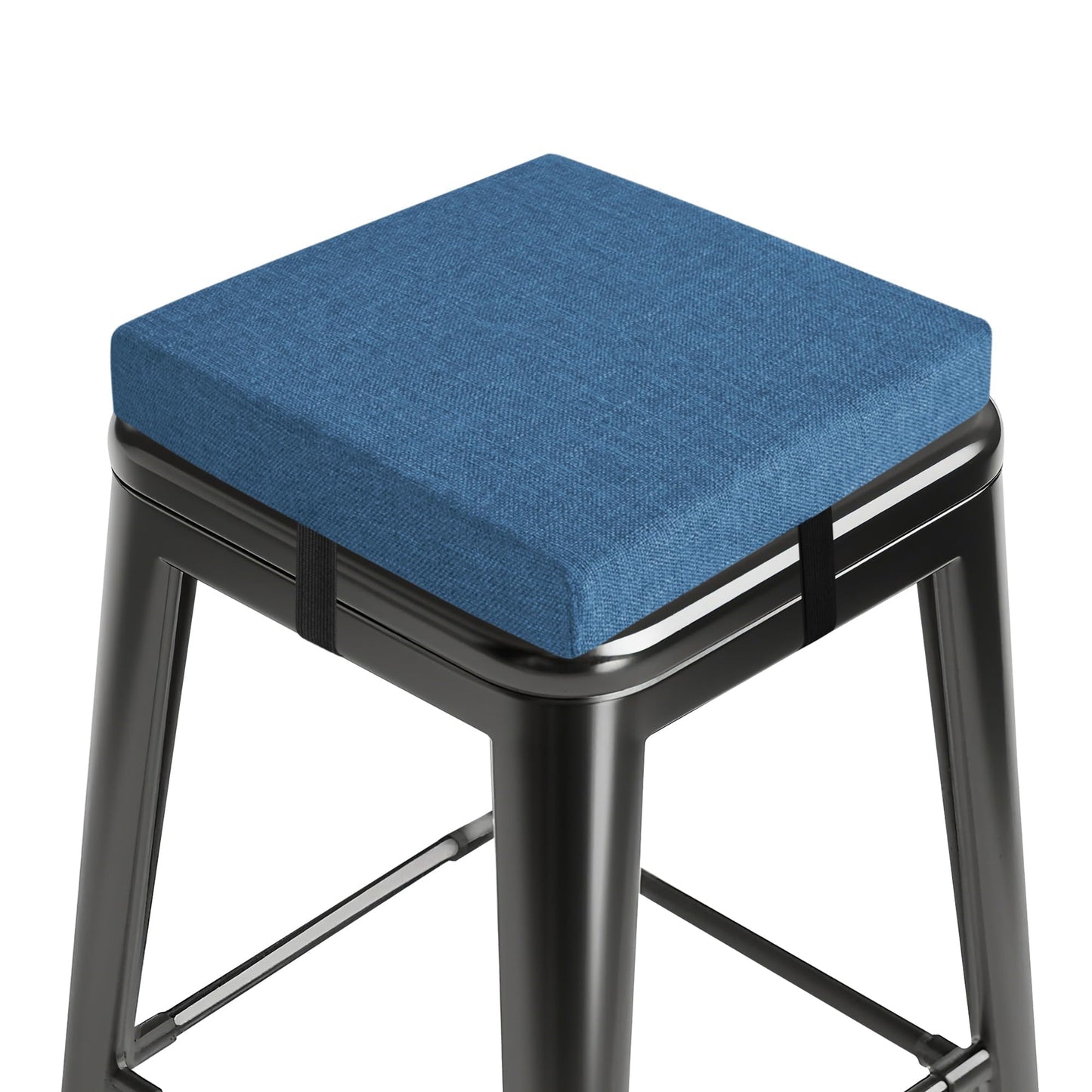 MineCozy Bar Stool Cushions Square 12" x 12" 1 Piece Blue