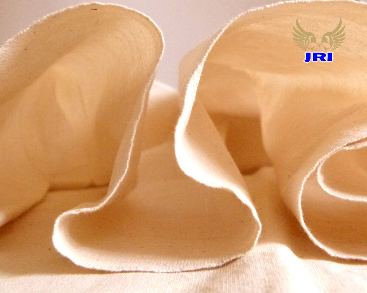 Calico Fabric 63 Inch (160cm) Extra Wide  100% Unbleached Natural Cotton, Medium Weight, Premium Quality by JRI (15 Meter)