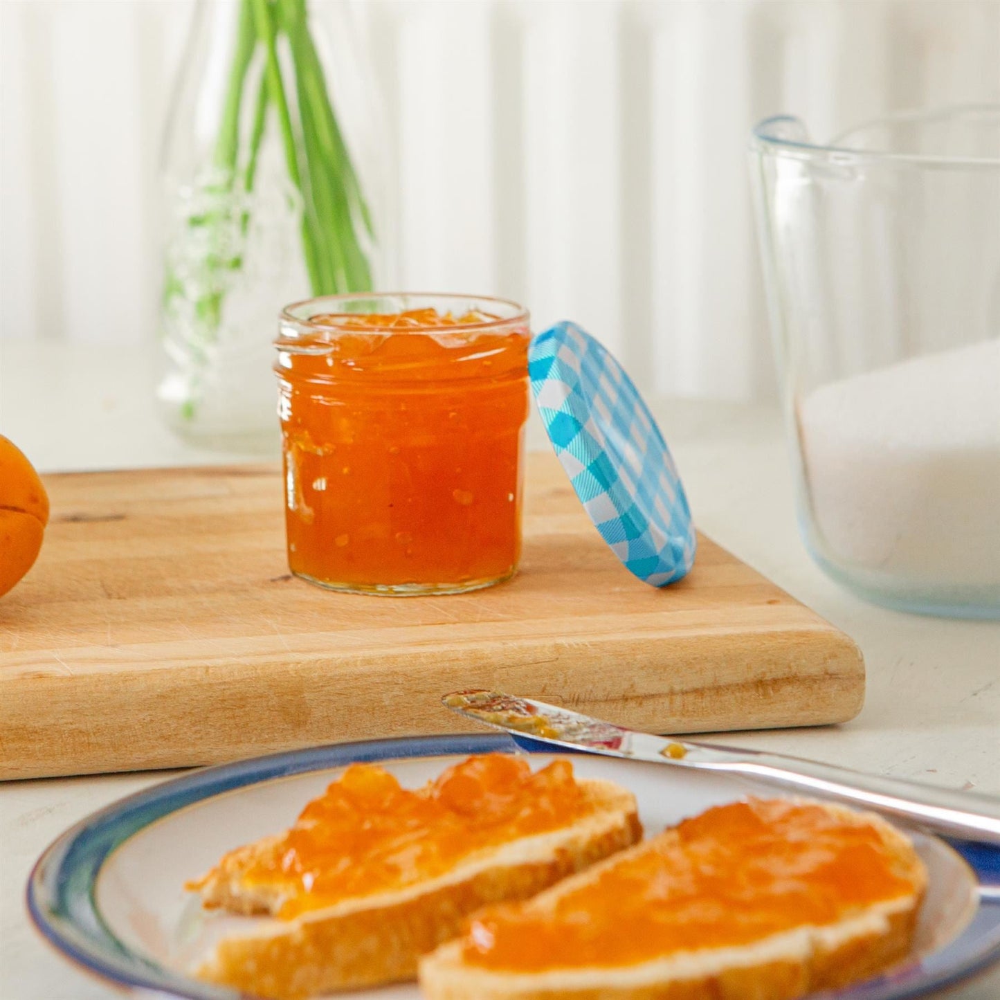 90ml Glass Jam Jars with Lids - Pack of 6