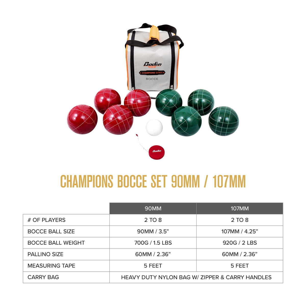 Baden Champions Bocce Ball Set - 90mm