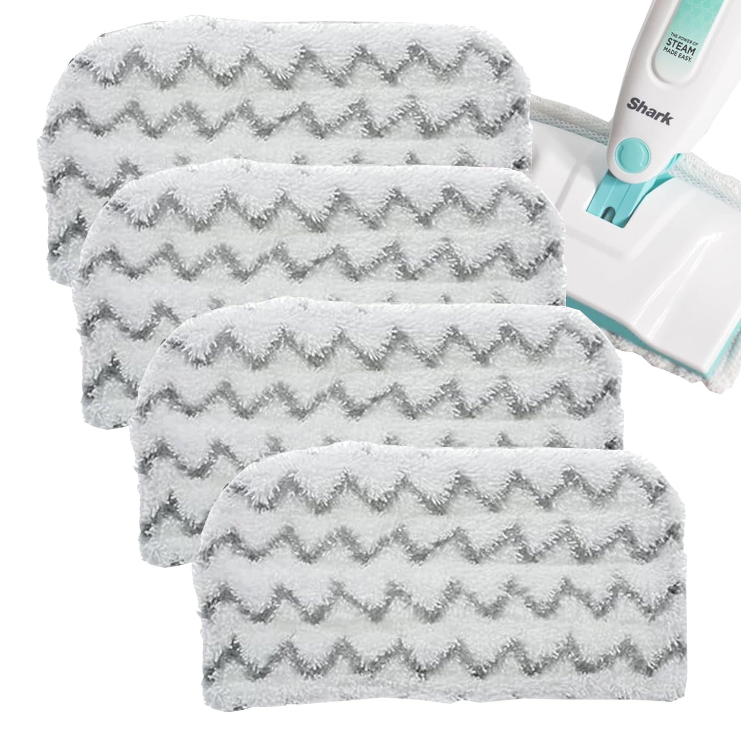 Steam Mop Replacement Pads for Shark Steam Mop S2001UK S1000UK S1000A S1000C Pocket Mop,Microfiber Washable Dirt Grip Pads Refill Soft Steam Cleaner