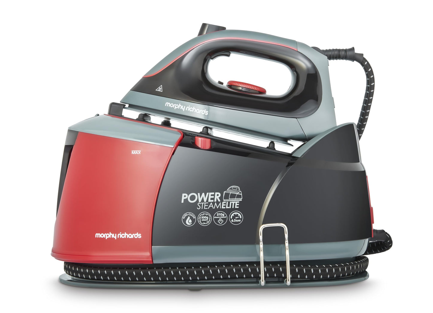 Morphy Richards PowerSteam Elite Plus Steam Generator Iron, Ceramic Non Stick Soleplate, 310g Boost, 200g Output, 6 Bar, Auto Clean, 1.3L Water Tank,