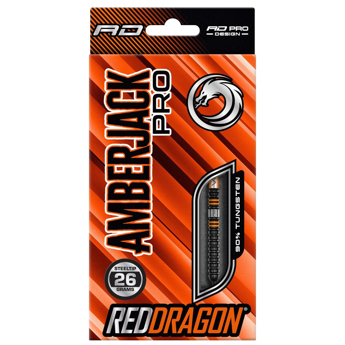 RED DRAGON Amberjack Pro 1 26 Gram Premium Tungsten Darts Set with Flights and Stems