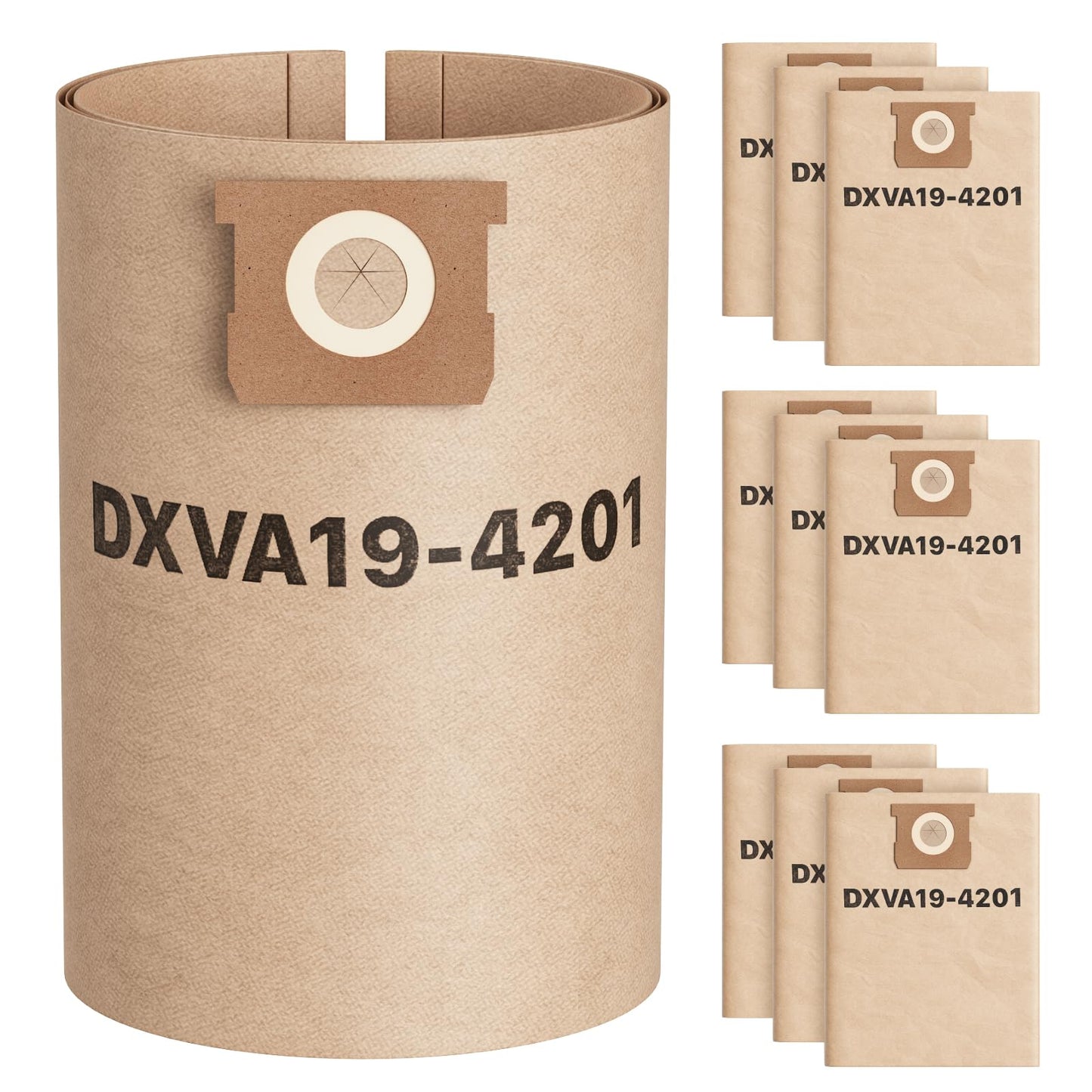 iSingo 9 Vacuum Cleaner Bags Compatible with DEWALT Vacuum Cleaners DeWalt DXV23PTA 23L DXV38S 38L DXV20PA 20L, DXV34P, DXW38P, DXV30S,High Efficiency