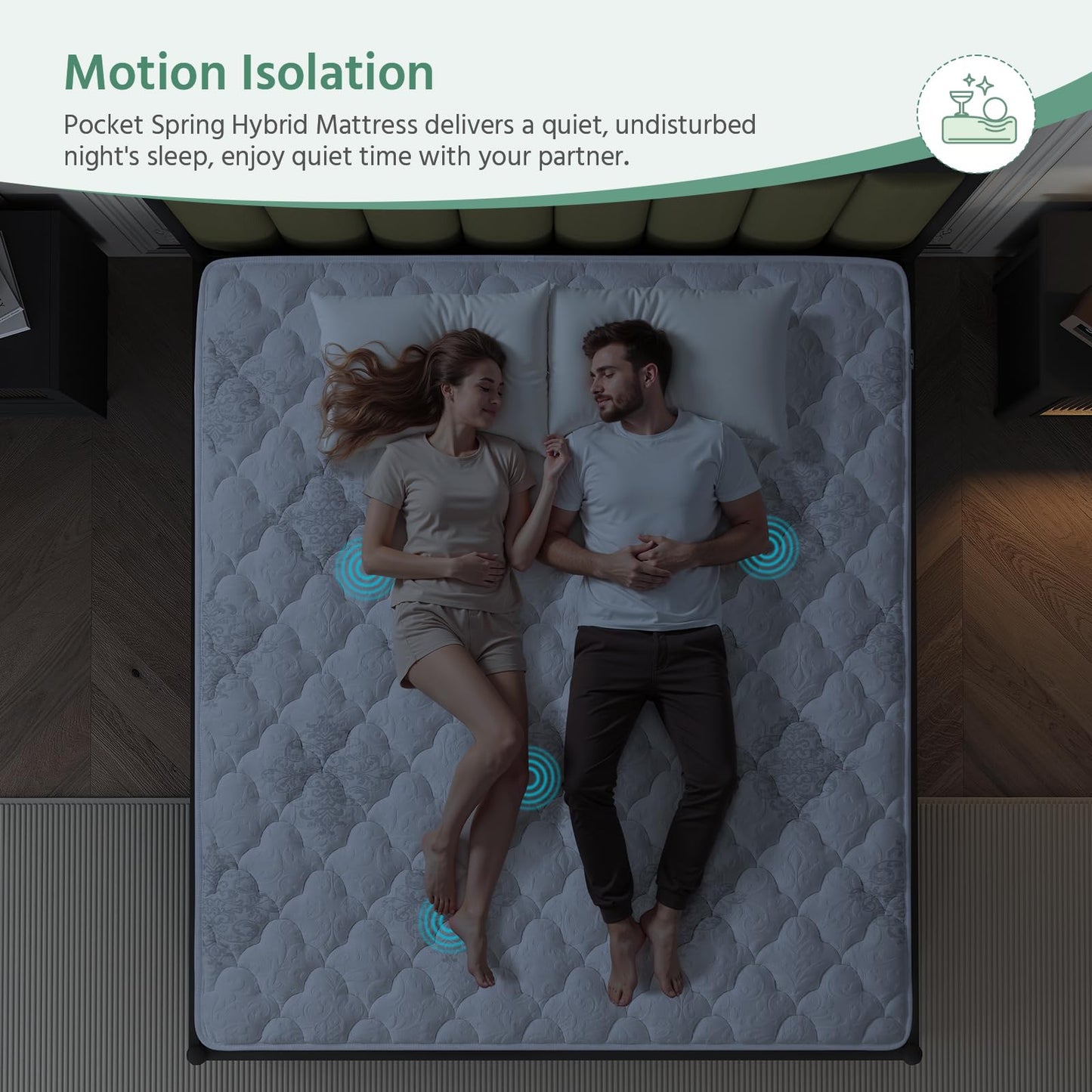 SZsuilong Small Single Mattress, 11 inch Single Hybrid Mattresses Pocket Sprung, 7-Zone Orthpaedic Mattress Medium Firm for Pressure Relief