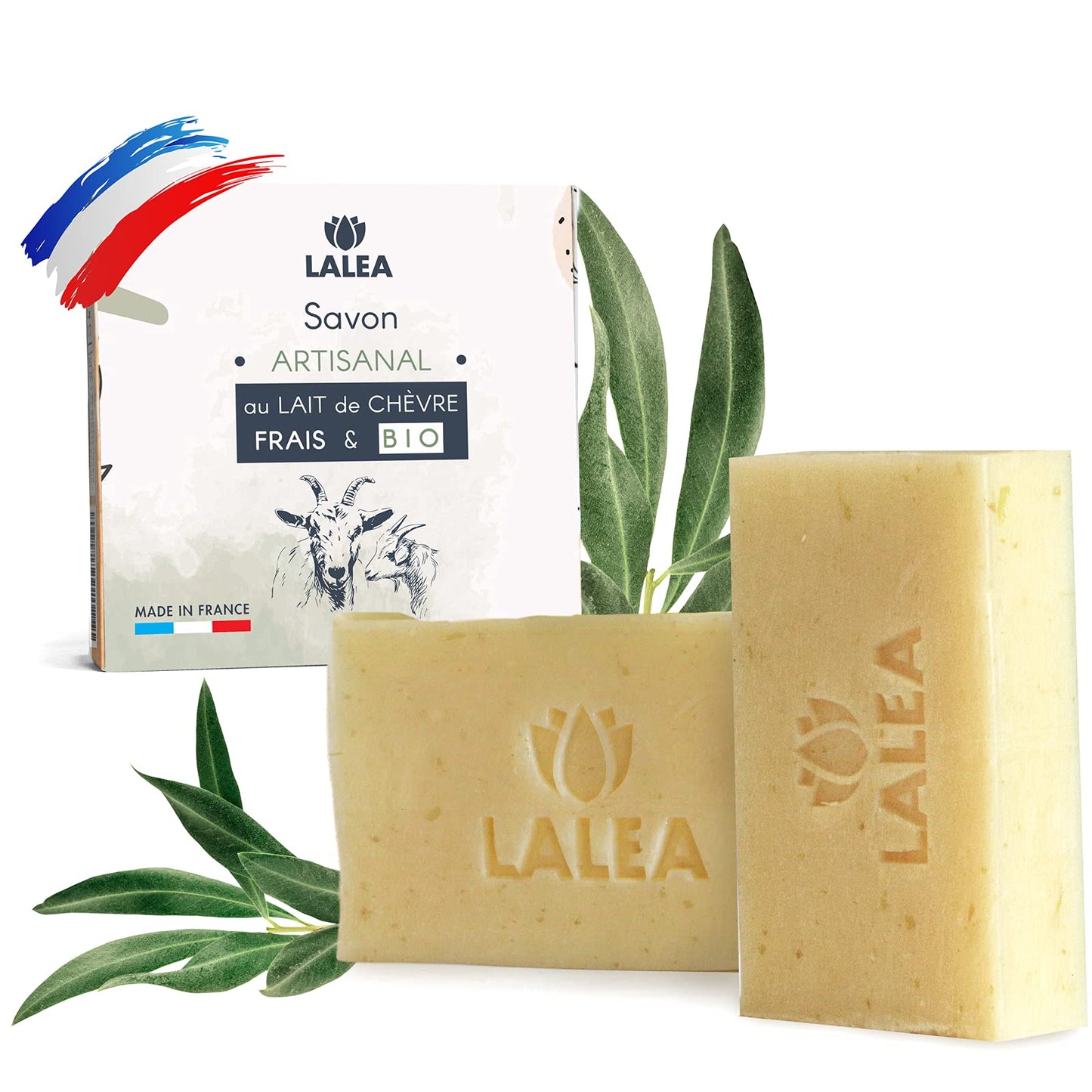 Goat Milk Soap (2 x 100 g), Handmade, Exfoliating Face, Anti Pimples, Natural Salicylic Acid Soap, Anti Acne, Anti Blackheads, Solid Face Cleansing,