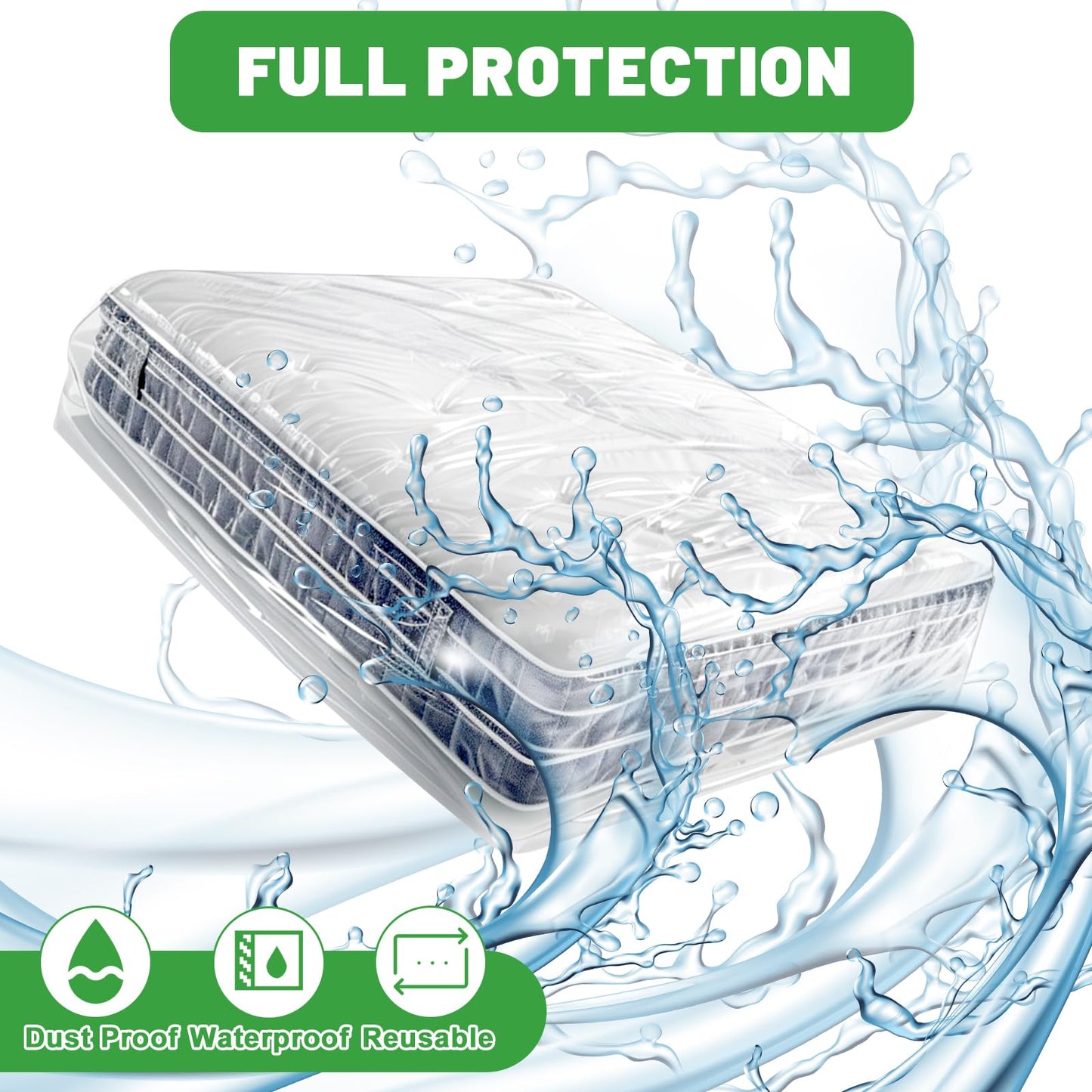 Dntorx Double Mattress Cover for Moving, Mattress Bags for Moving