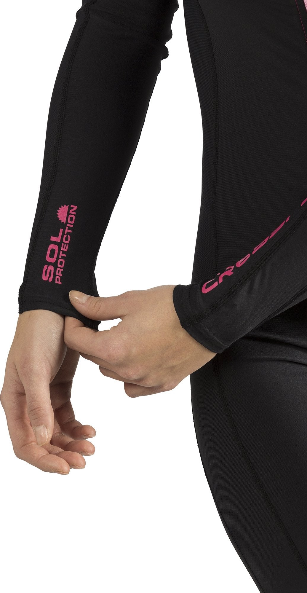 Cressi Women's 1mm One piece wetsuit Skin, Black Pink, XS UK