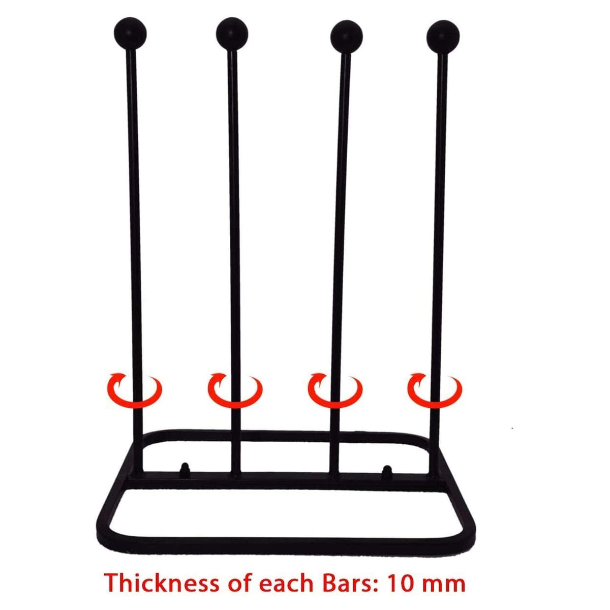 Arsuk Welly Boot Rack - Metal Wellington Boots Stand Outdoor, Cast Iron and Rustproof Wellies Storage Racks & Holder - 2 Pair & 4 Pair Boot Rack