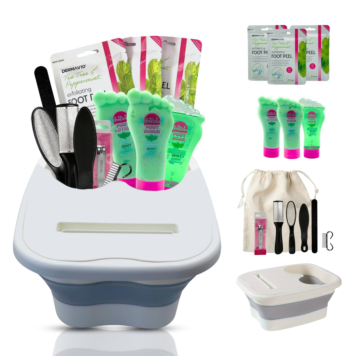 VIKINGTREAT Foot Care Kit ? Premium Foot Spa & Tool Kit with Foot Peel Mask, Foot Mask, and Pedicure Sets for Feet for Smooth, Healthy Skin