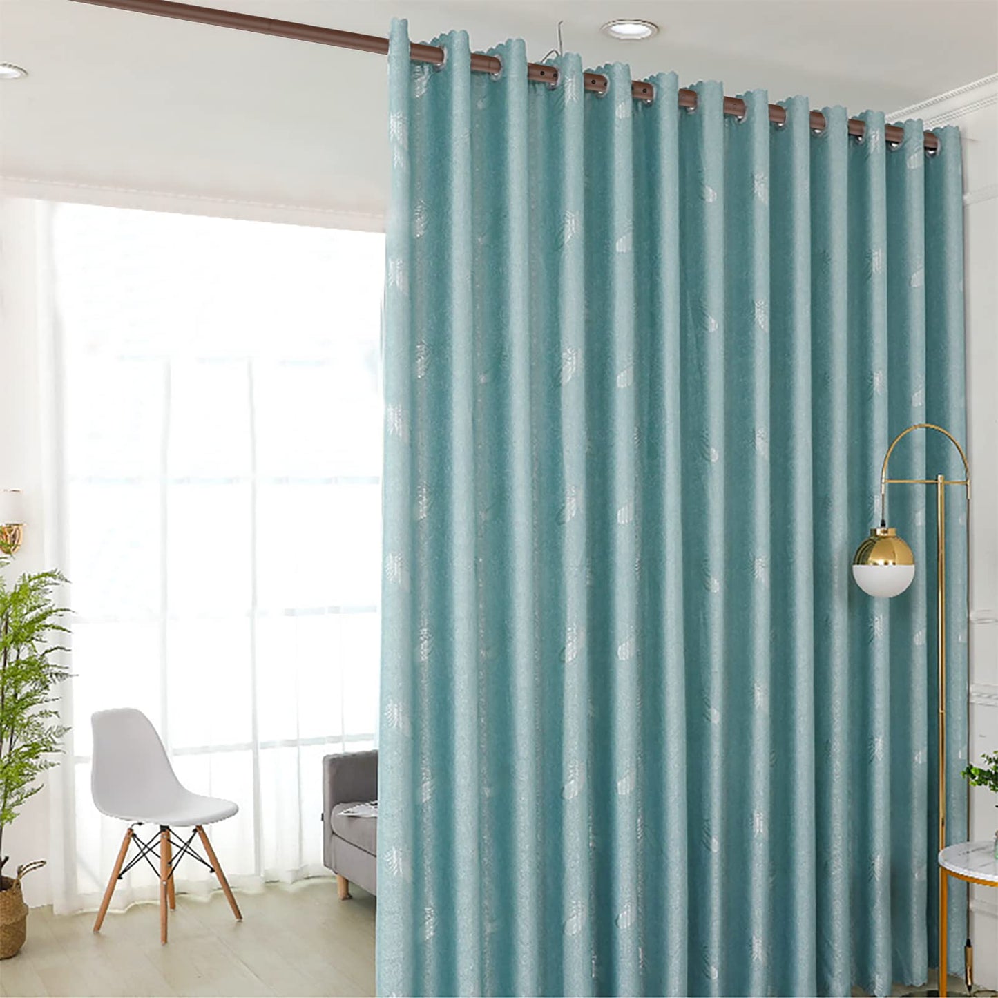 Tension Shower Curtain, Spring Shower Tension Curtain Rod, Closet Rod, for Windows or Shower, Rust Resistant Easy to Install, Umimile (Brown, 51-145”)