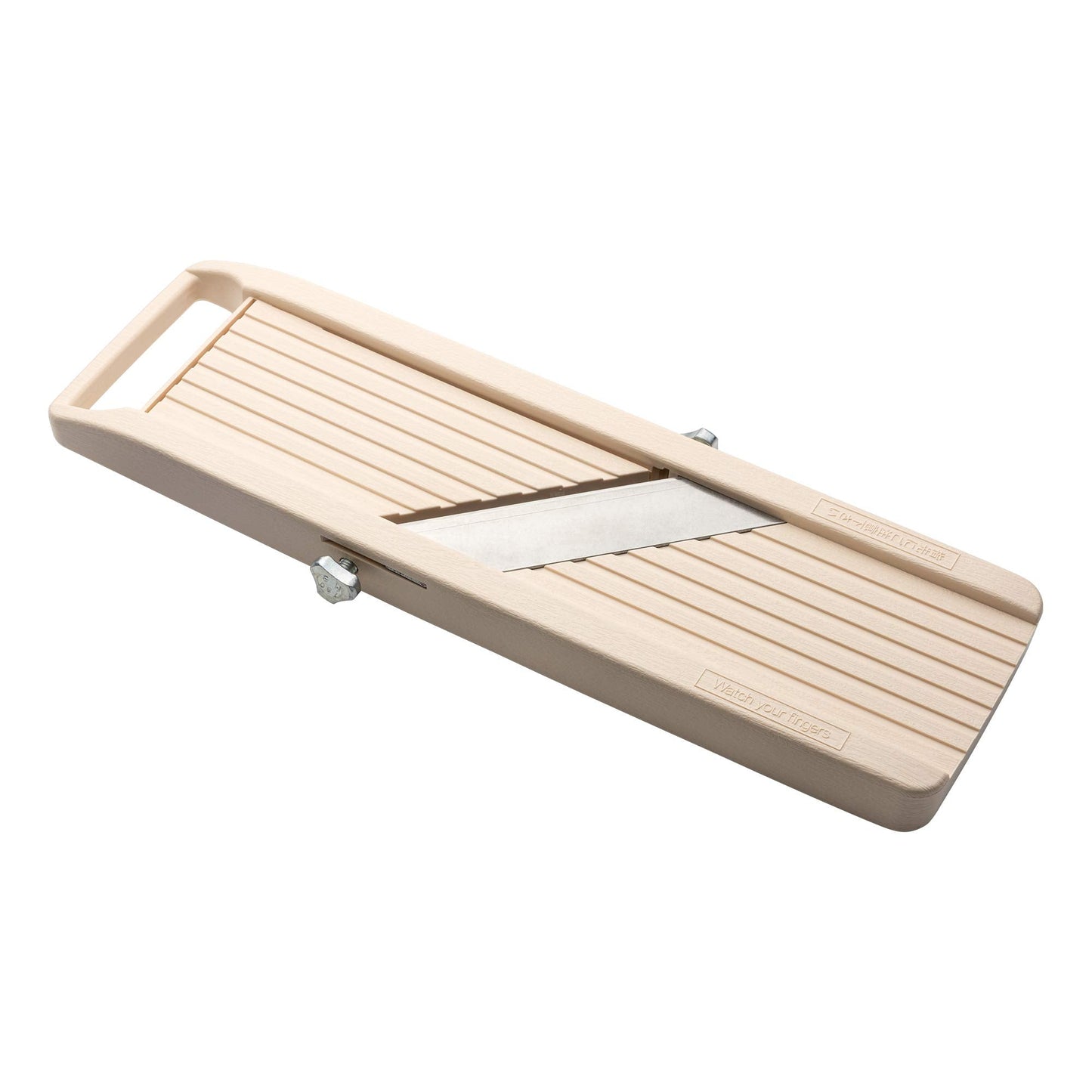 Benriner BN-1 Japanese Handheld Mandolin Slicer with Three Interchangeable Stainless-Steel Blades-Ivory, Vegetable Fruit Cutter Peeler, Stainless