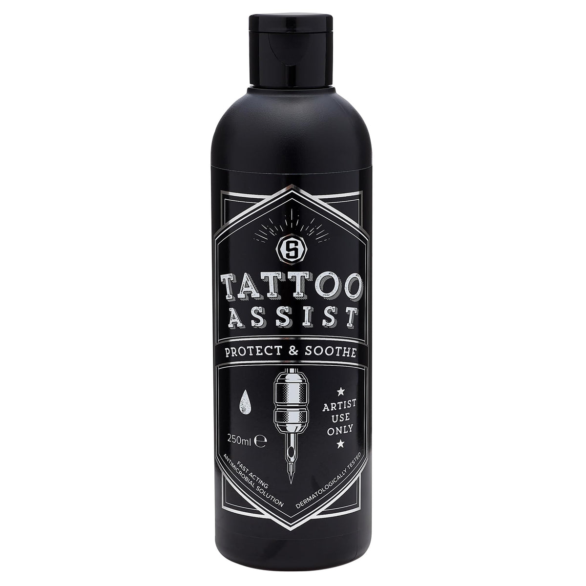 Tattoo Assist Solution for Artist Use - 250ml Skin Prep Cleanser with High Purity Hypochlorous to Cool, Soothe, & Support Natural Recovery - Pre