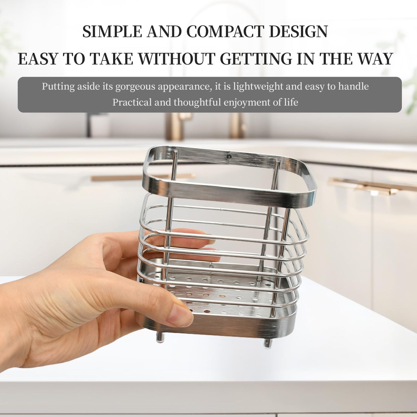 Wall-Mounted Toothbrush Holder for Bathroom - Stainless Steel with Drain Holes & Adhesive Hooks | Space-Saving Bathroom Toothbrush Holders, Silver