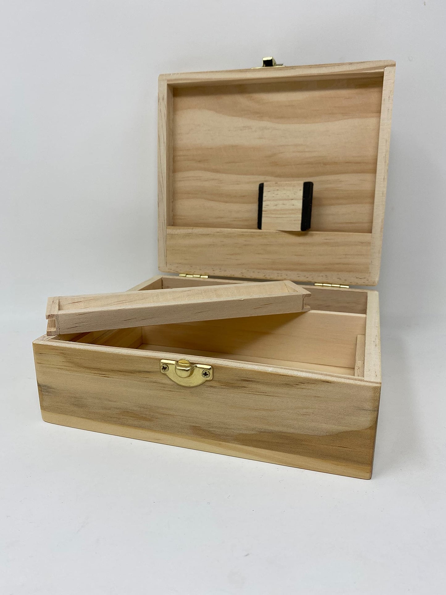SUTUS OFFICIAL RIZLA WOODEN STORAGE BOX WITH ROLLING PLATFORM