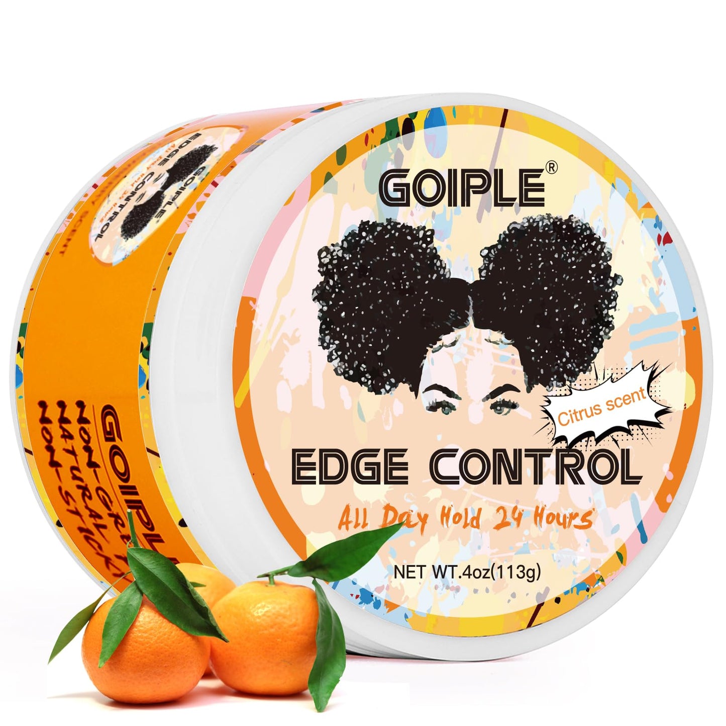 Edge Control Wax for Black Women Strong Hold Non-greasy Hair Gel Women Edge Control Gel for Afro Hair No White Residue, Shine, Afro Hair Products for