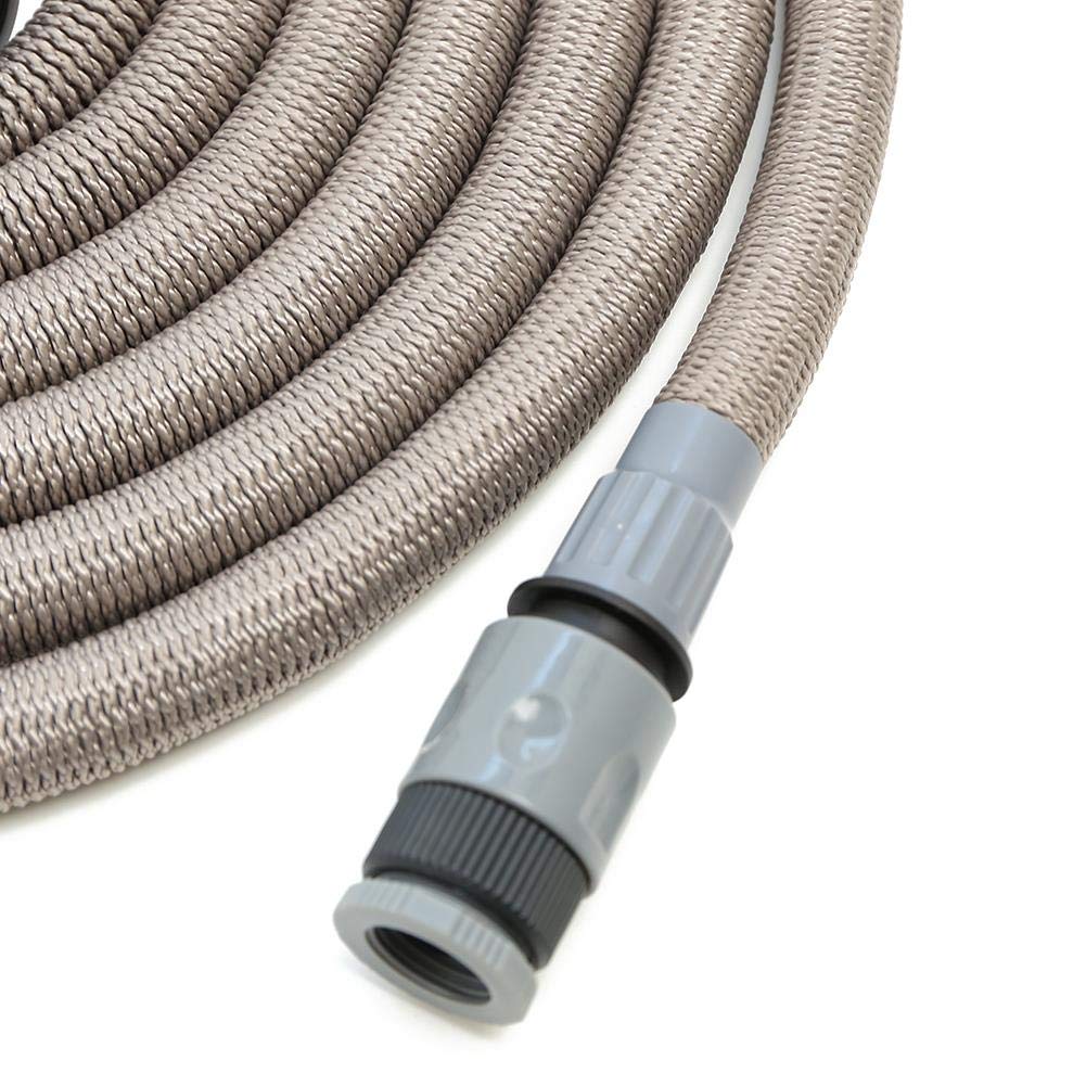 LINZI Expandable Garden Water Hose 30M 100FT Magic Hose Double Latex Inner Hose Flexible No Kink + Plastic Connectors + 7 Function Spray Gun