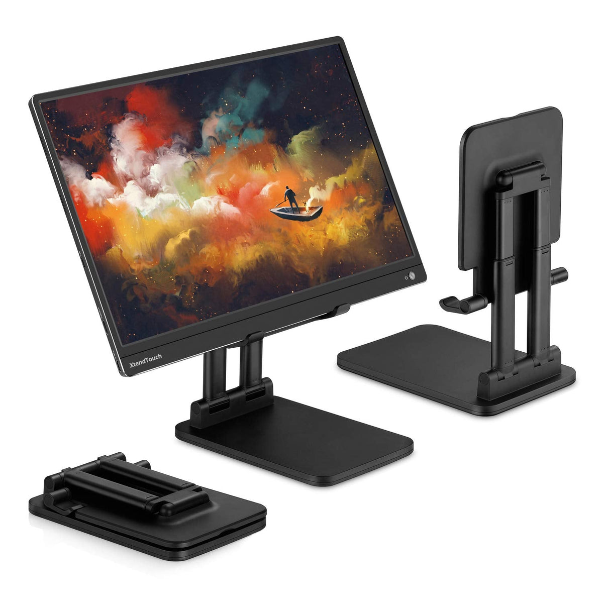 Pepper Jobs SSS-T6 (Solid Sturdy Stand) Foldable Extendable & Adjustable Stand for tablet/portable monitor/laptop. Dual-Pole Support. Ideal to hold 12