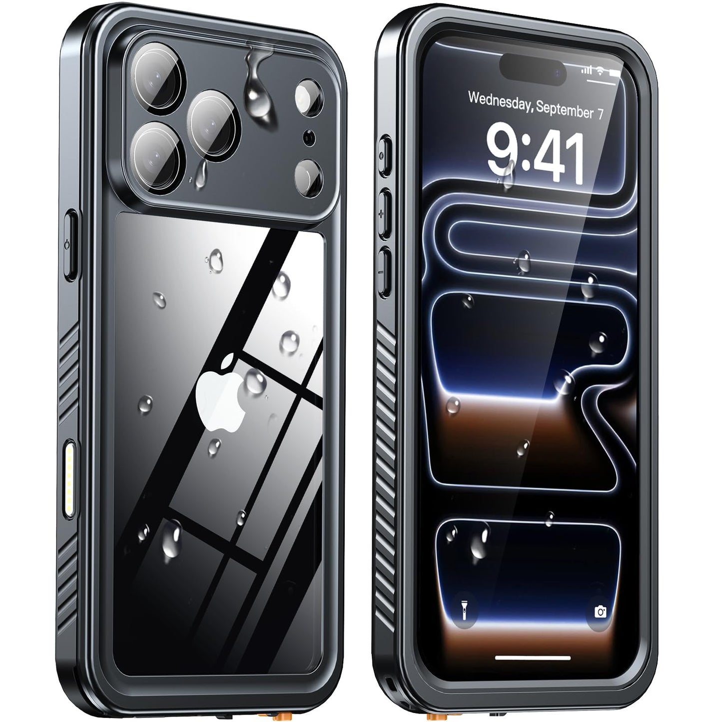 ANTSHARE for iPhone 17 Pro Max Case, IP68 Waterproof Case with [Built-in Screen & Camera Protector] 360 Full Body Sealed Protective 12FT Military