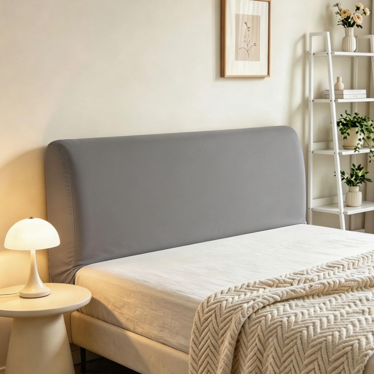 Sueving Stretch Headboard Cover, Bed Headboard Cover, Dustproof Headboard Wrap, All-Inclusive Bed Head Protector for Single/Double/King/Super King